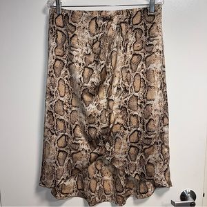 Python Snake Print High Low Skirt Size L